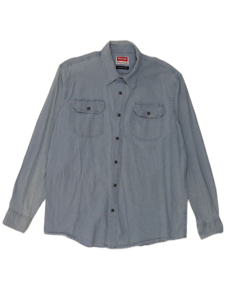 Wrangler muška traper košulja Large Blue Cotton