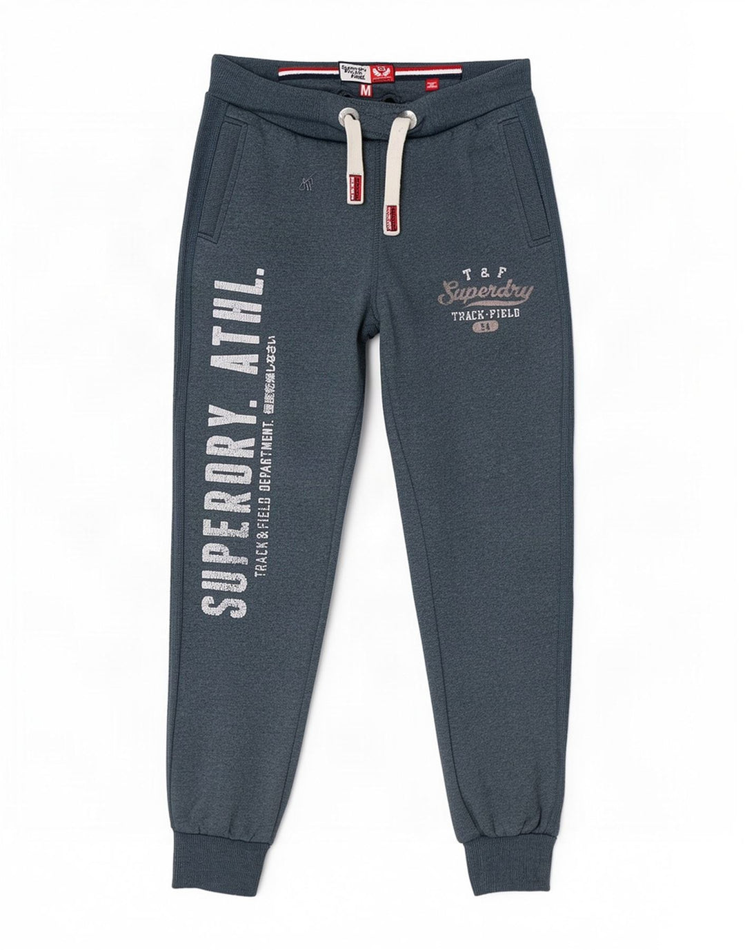 Superdry muške grafičke trenirke Hlače Joggers Srednje sivi pamuk