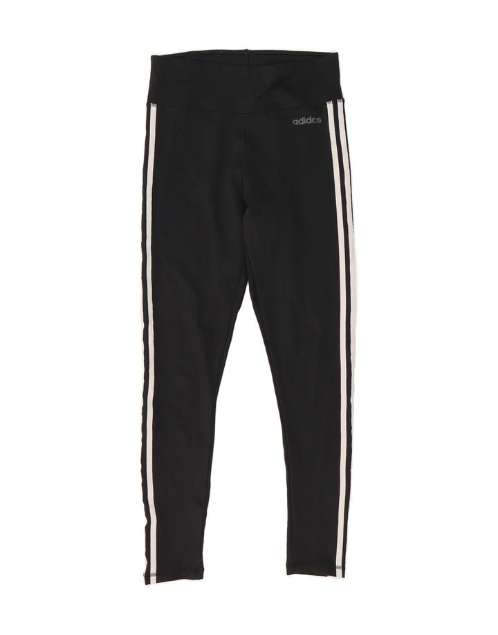ADIDAS Womens Climalite Leggings UK 12/14 Medium  Black Polyester Vintage Adidas and Second-Hand Adidas from Messina Hembry 