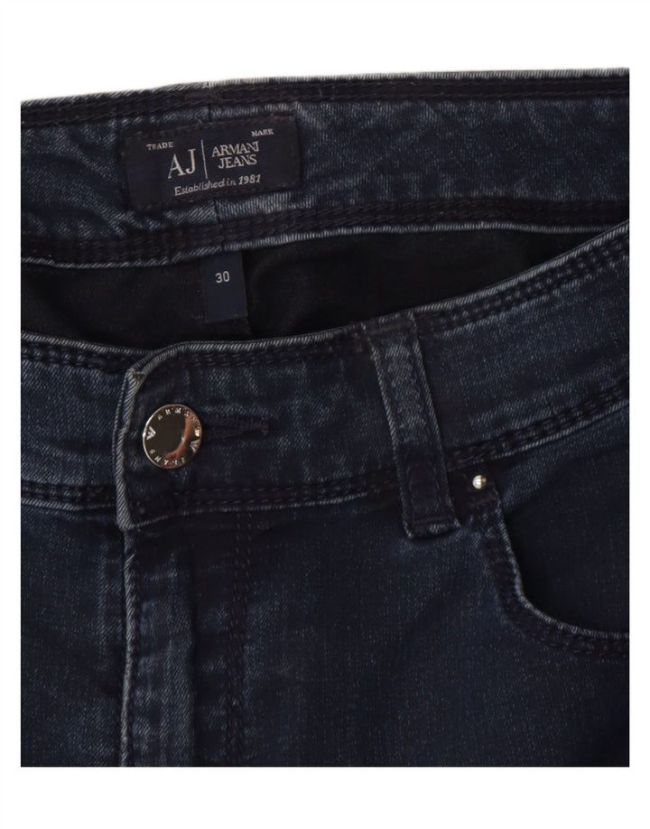 ARMANI Womens Skinny Jeans W30 L32 Navy Blue