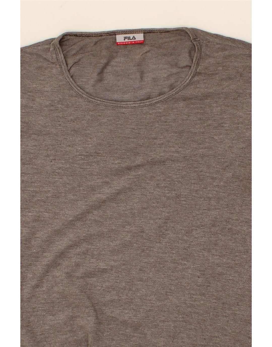 FILA Womens T-Shirt Top UK 14 Medium Grey Cotton Vintage Fila and Second-Hand Fila from Messina Hembry 