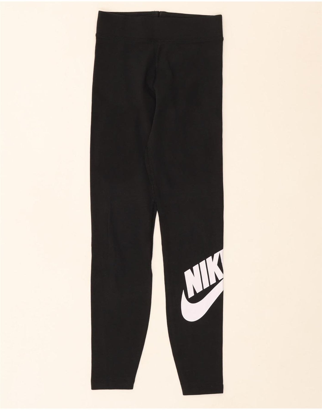 NIKE Womens Graphic Leggings UK 4 XS  Black Vintage Nike and Second-Hand Nike from Messina Hembry 