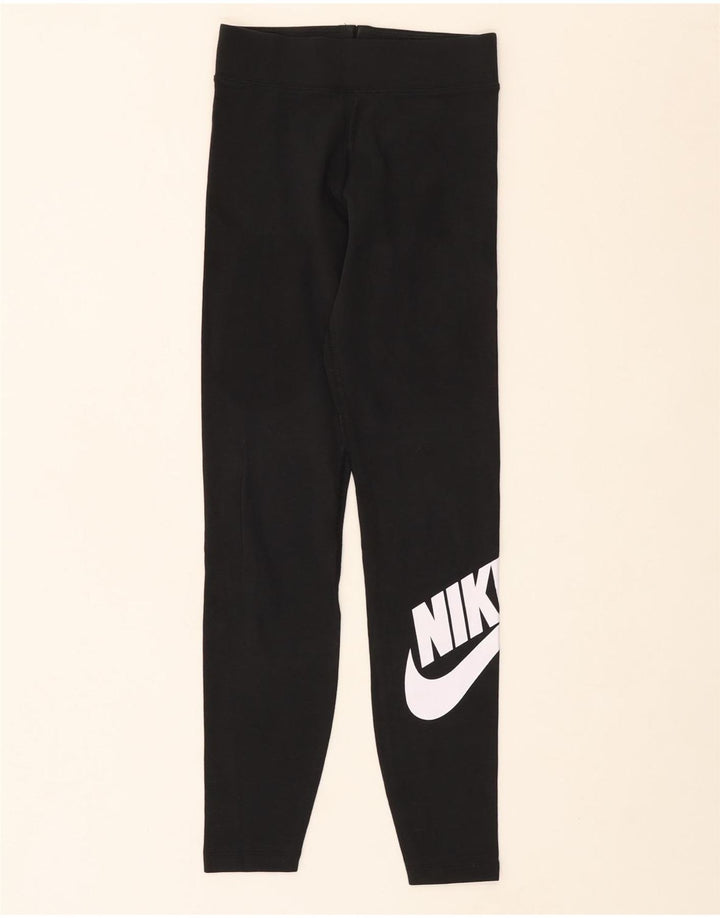 NIKE Womens Graphic Leggings UK 4 XS  Black Vintage Nike and Second-Hand Nike from Messina Hembry 