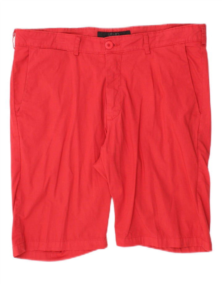 LIU JO Womens Uomo Chino Shorts IT 44 Medium W32 Red Cotton
