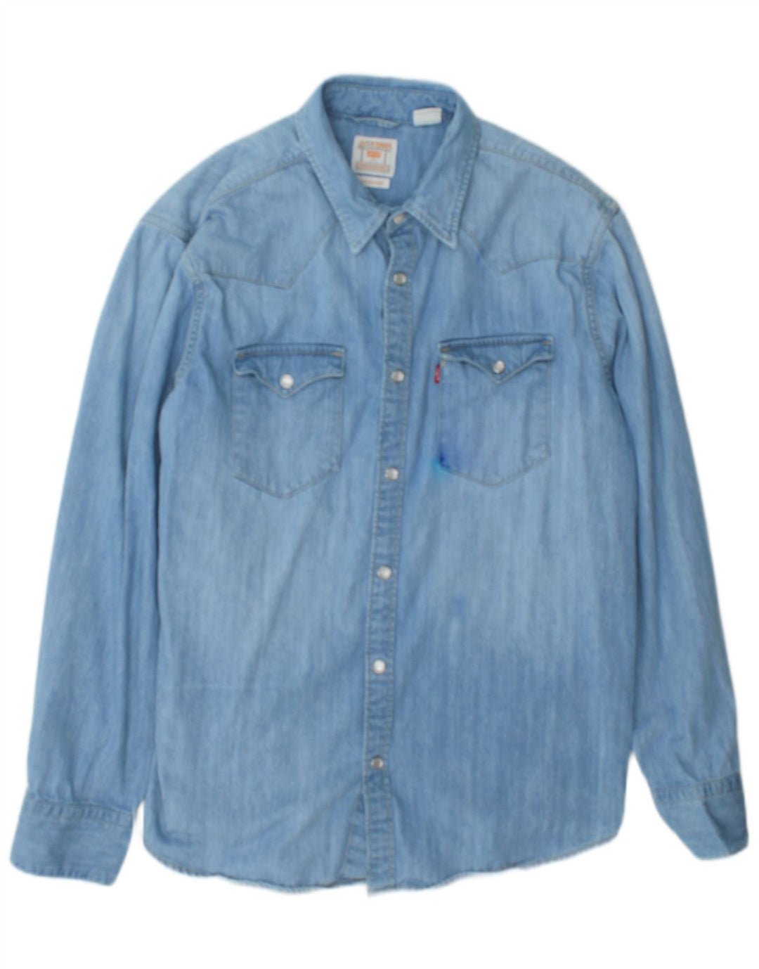 Levi's muška standardna traper košulja, veliki plavi pamuk