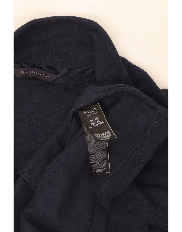 Marks & Spencer ženska jakna od flisa UK 20 2XL tamnoplavi poliester