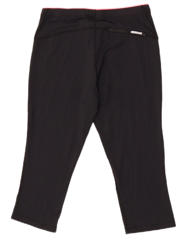 Asics Ženske Graphic Capri Trenirke Hlače UK 12 Srednji crni poliester