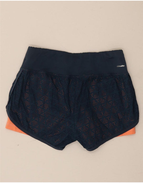 Adidas ženske sportske kratke hlače Climalite UK 6 XS tamnoplavi geometrijski poliester