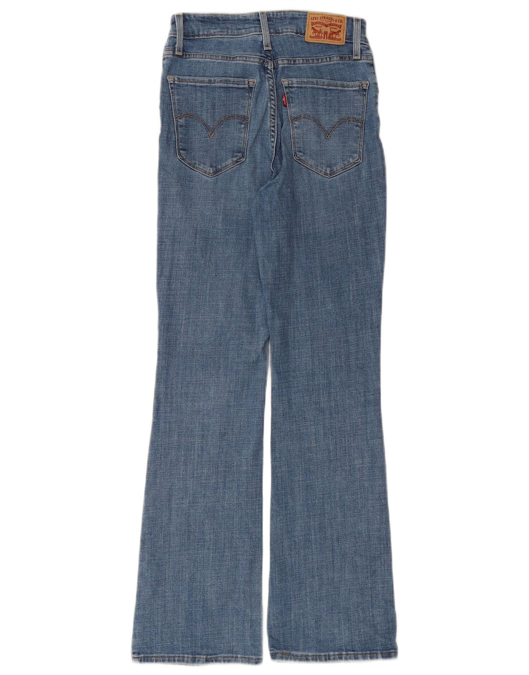 LEVI'S Ženske 725 traperice visokog struka W26 L30 Plavi pamuk