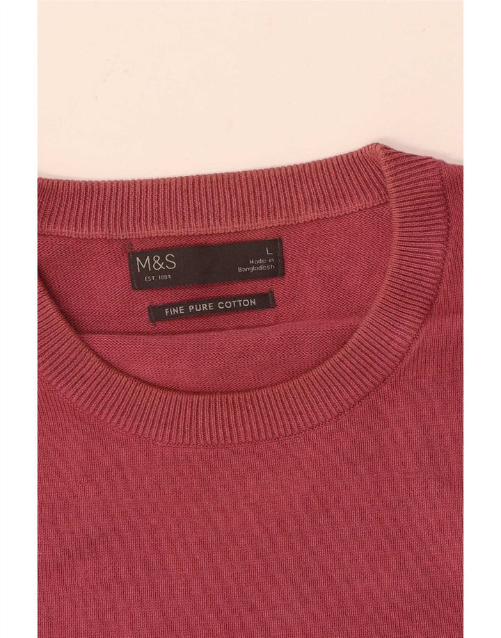 Marks & Spencer muški pulover s okruglim izrezom, veliki crveni pamuk