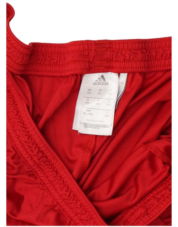 Adidas muške sportske kratke hlače Climalite 2XL poliester crvene boje