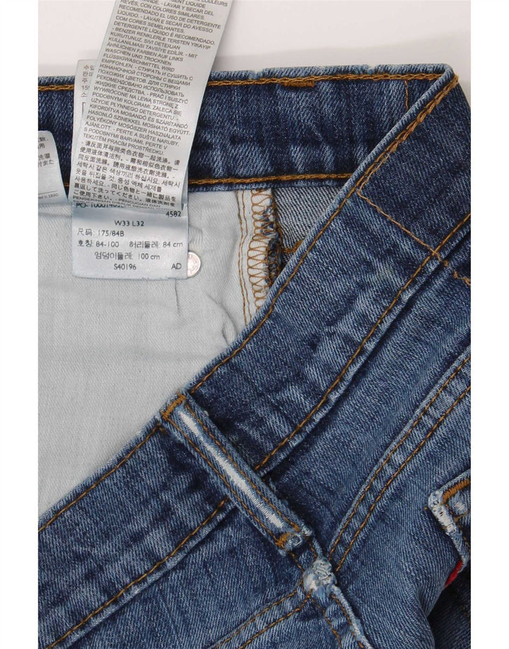 Levi's muške uske traperice W33 L32 plavi pamuk