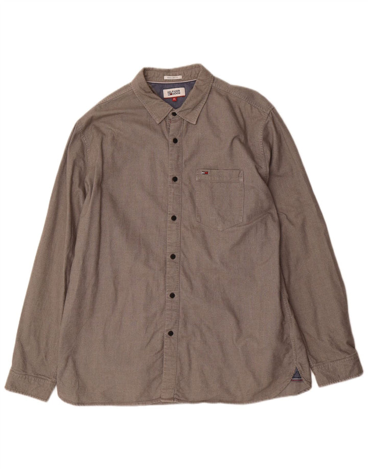 Tommy Hilfiger muška košulja standardnog kroja XL sivi pamuk