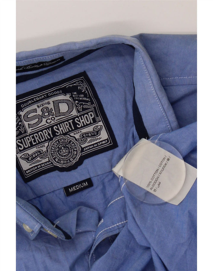 Superdry muška košulja kratkih rukava Srednje plavi pamuk