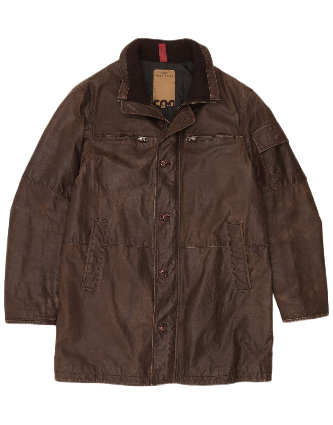 CONBIPEL muški kožni kaput IT 52 XL smeđa koža