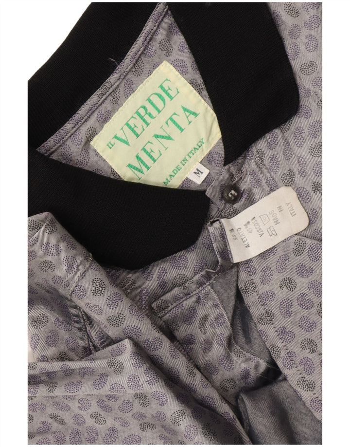 Vintage muška košulja srednje siva Paisley acetat