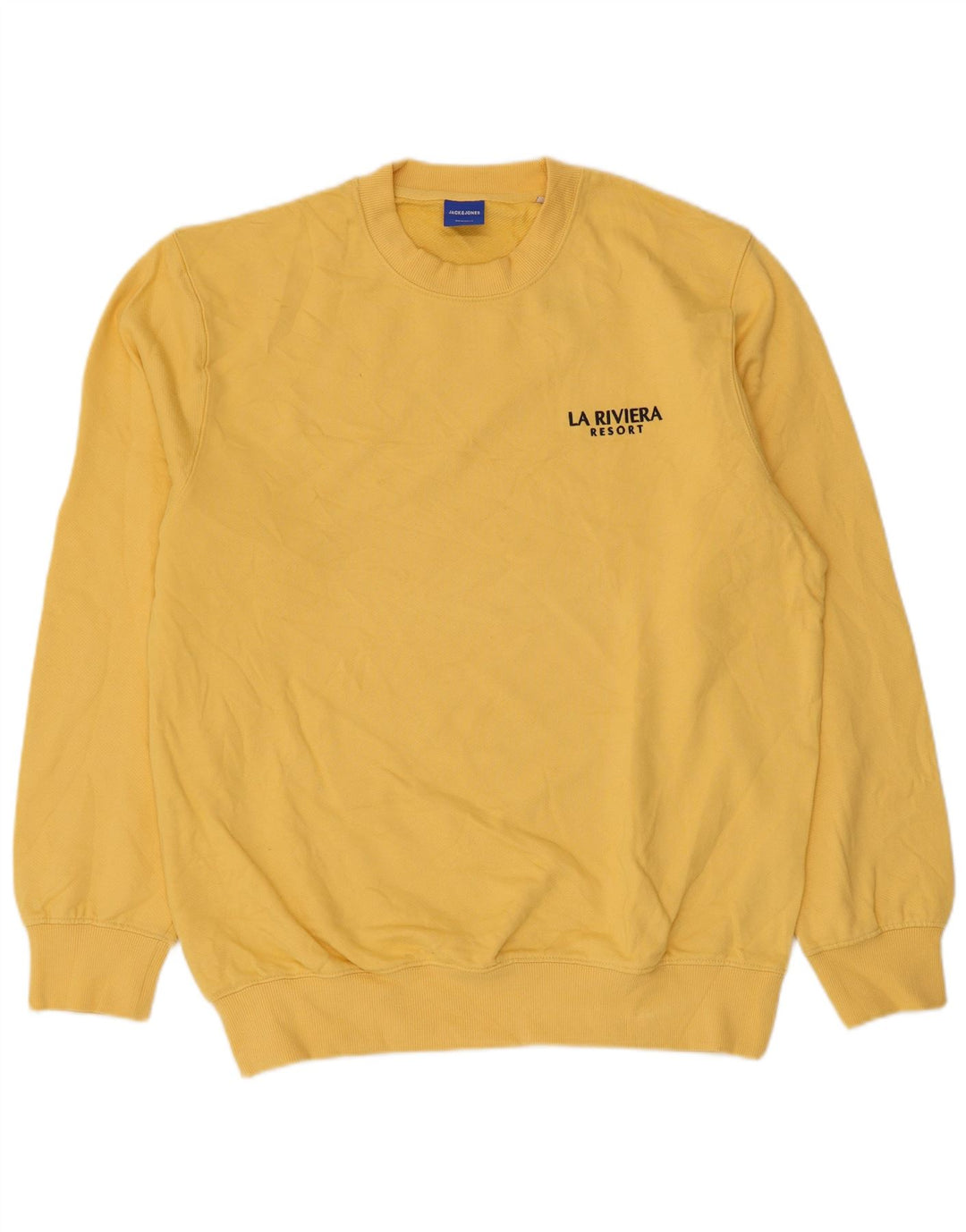 Jack & Jones, veliki žuti pamučni džemper s grafičkim motivima