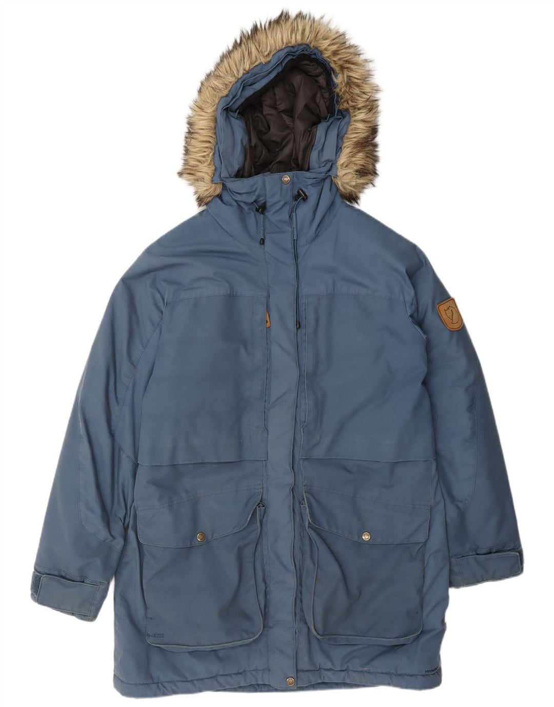 Fjall Raven ženska parka jakna s kapuljačom UK 16 veliki plavi poliamid