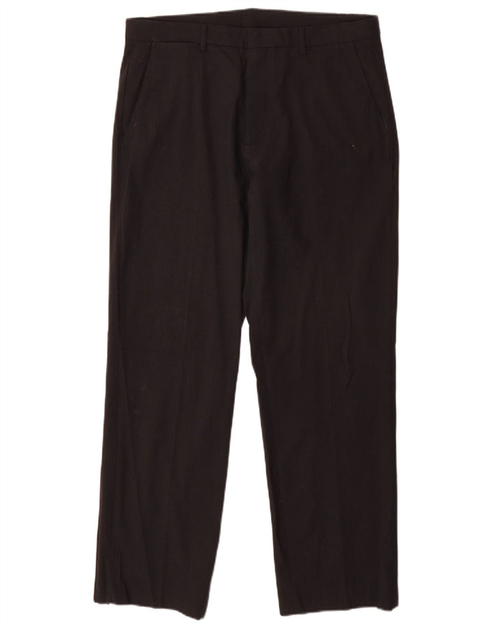 Calvin Klein muške ravne chino hlače W32 L30 crni poliester