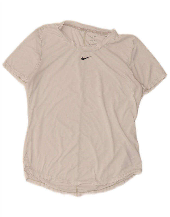 Nike Ženska majica kratkih rukava Dri Fit UK 10 Mali bijeli poliester