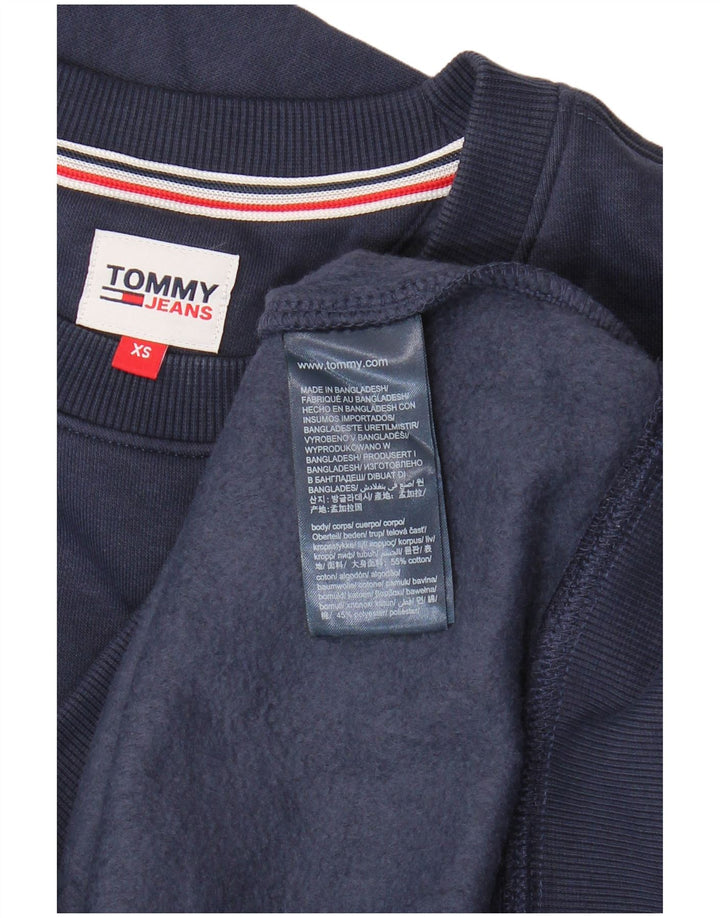 TOMMY HILFIGER Ženska prekomjerna majica s kratkim rukavima UK 6 XS tamnoplavi pamuk