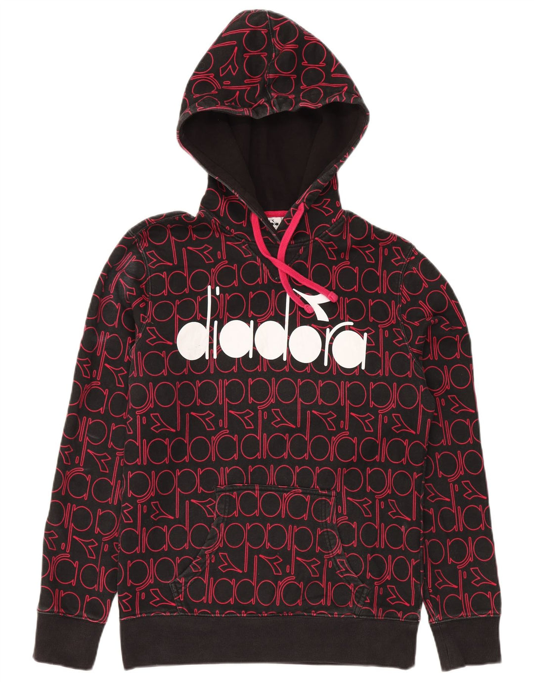 DIADORA Muška majica s kapuljačom srednje veličine, crni pamuk