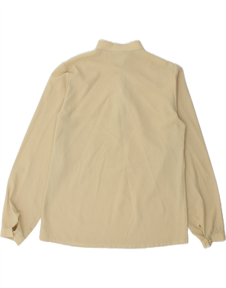 PRIMAVERA FIRENZE Womens Pullover Shirt Blouse UK 14 Large Beige Polyester Vintage Primavera Firenze and Second-Hand Primavera Firenze from Messina Hembry 