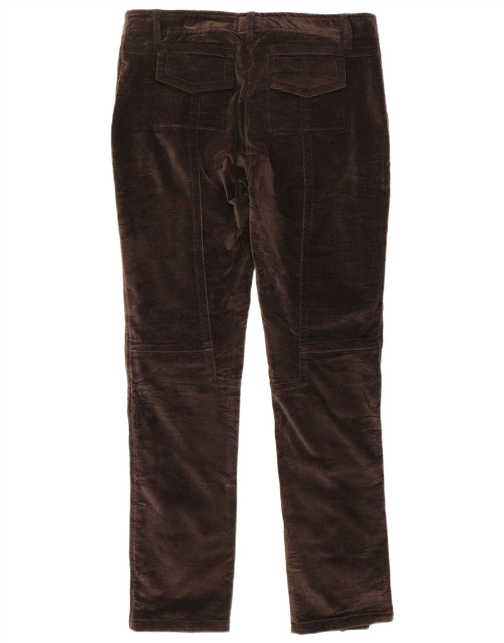 BLUMARINE Ženske baršunaste uske ležerne hlače IT 44 Srednje W32 L30 Smeđe