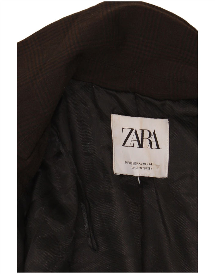 Zara ženski kratki sako sa 1 gumbom UK 6 XS smeđa pletenica