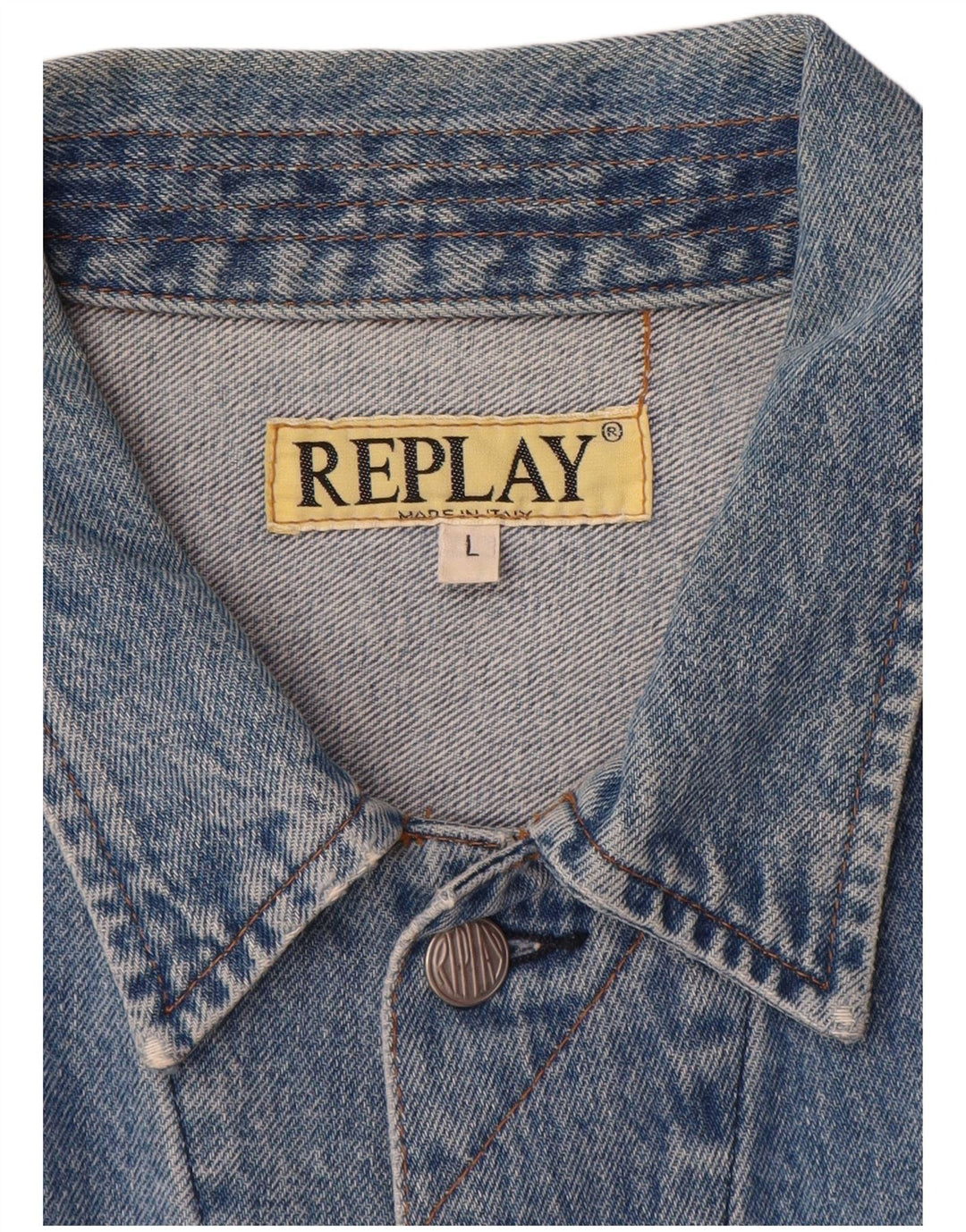 Replay muška traper jakna UK 40 Large Blue Cotton