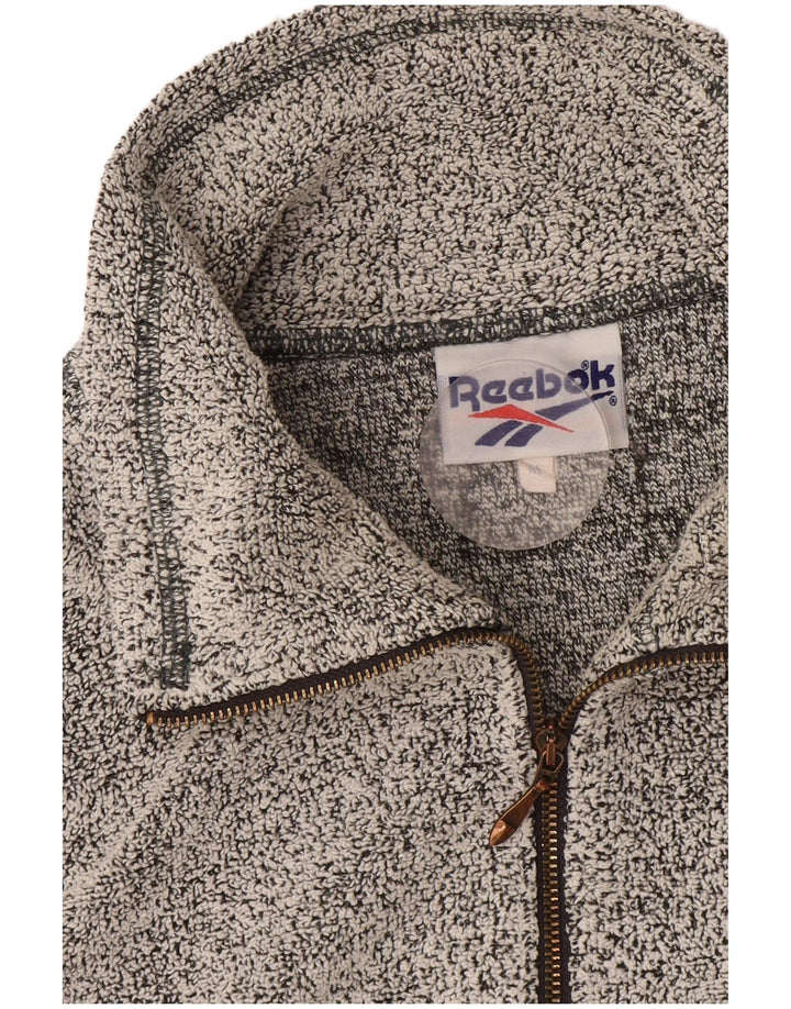 Reebok muška majica s izrezom i dugim rukavima srednje sive boje