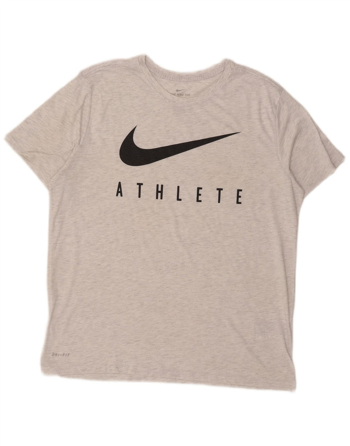 Nike muška majica kratkih rukava atletskog kroja XL s sivim flekama od poliestera