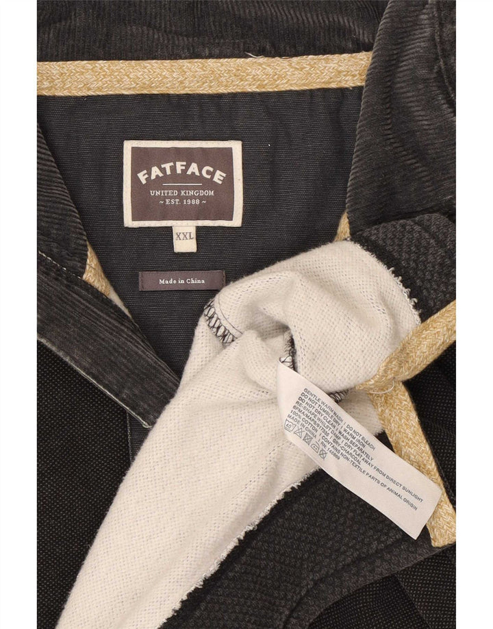 Fat Face muška majica s izrezom s patentnim zatvaračem 2XL sivi pamuk