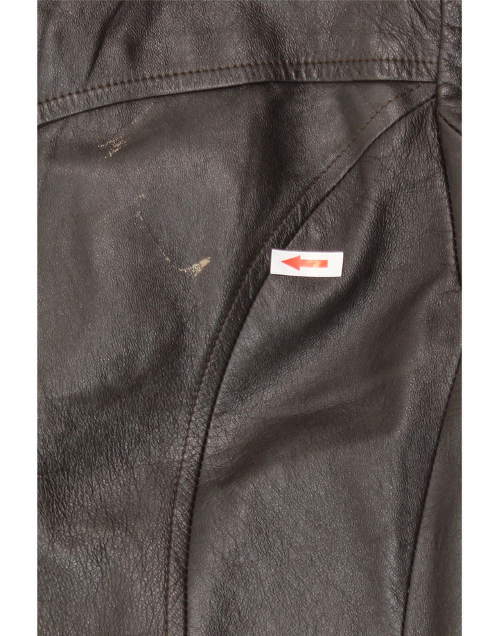 Vintage ženski kožni baloner UK 14 srednje smeđe boje