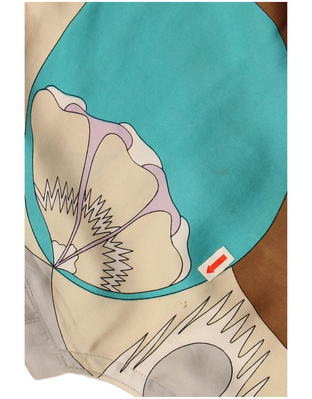 VINTAGE Ženski gornji dio bluze s apstraktnim uzorkom UK 14 srednje višebojan