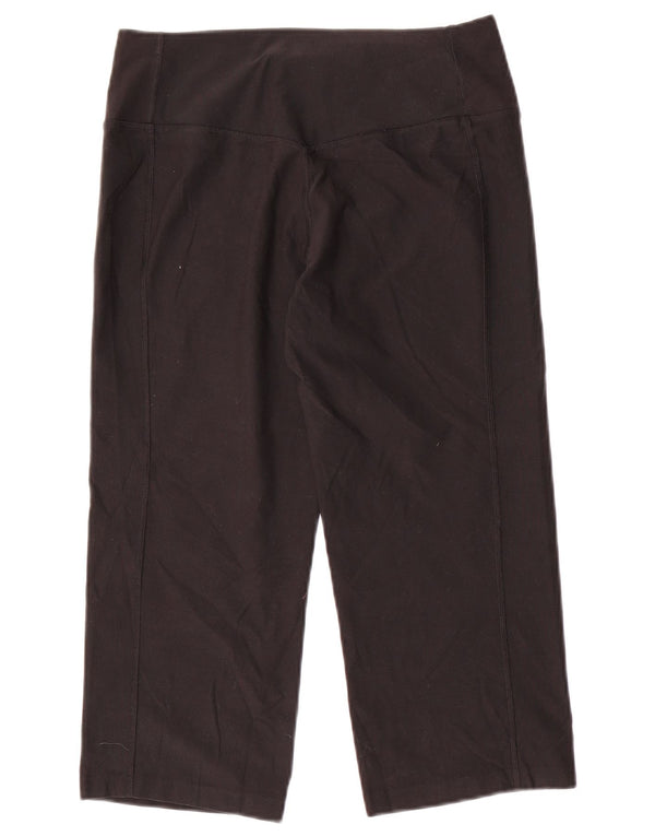 NIKE ženske Dri Fit Capri tajice UK 12 srednje crne poliesterske