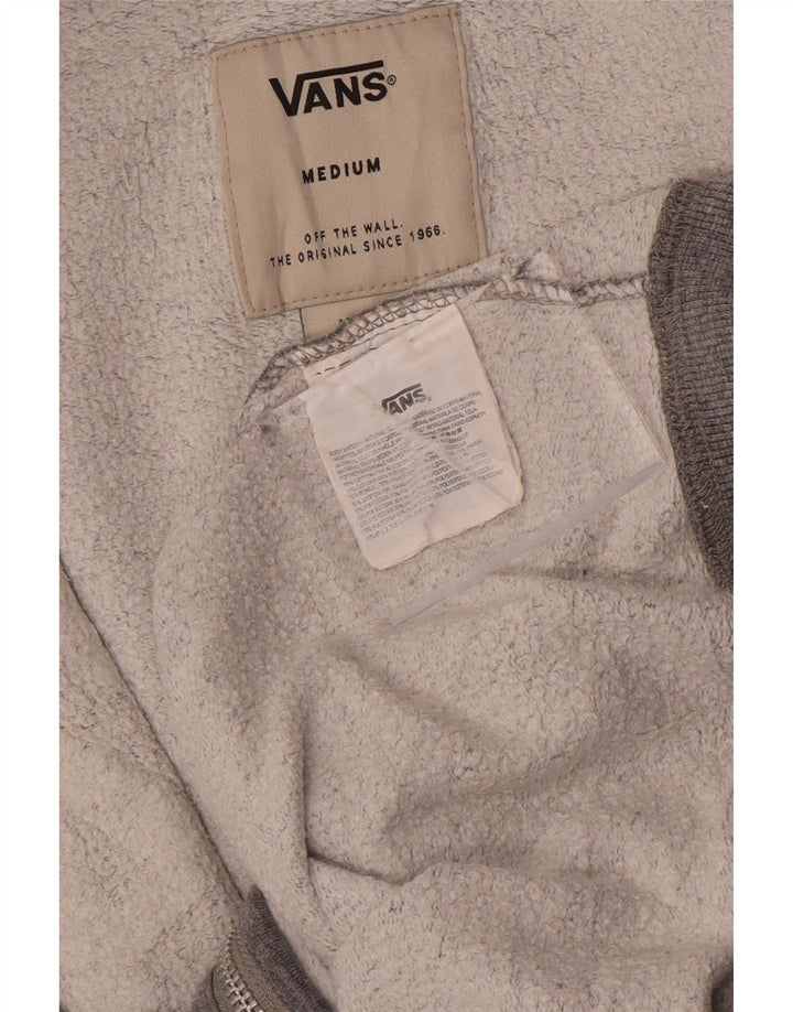 VANS muška majica s kapuljačom s patentnim zatvaračem, srednje sivi pamuk