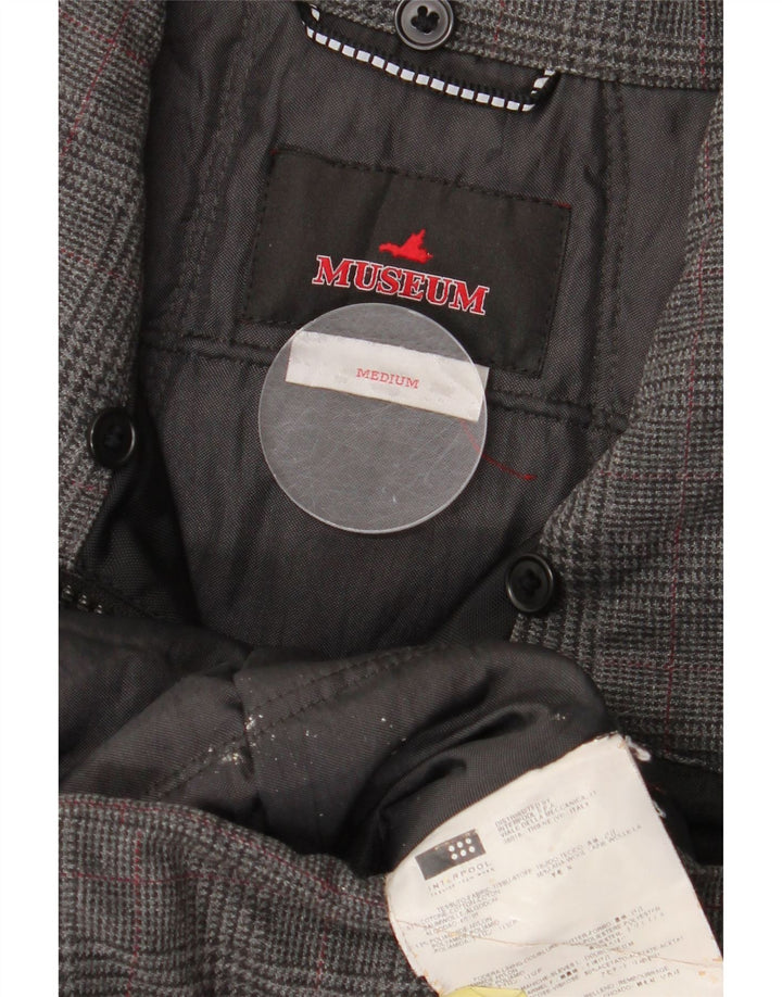 Muzejska ženska bomber jakna UK 14 Srednje sivi pamuk u obliku ptičje zube