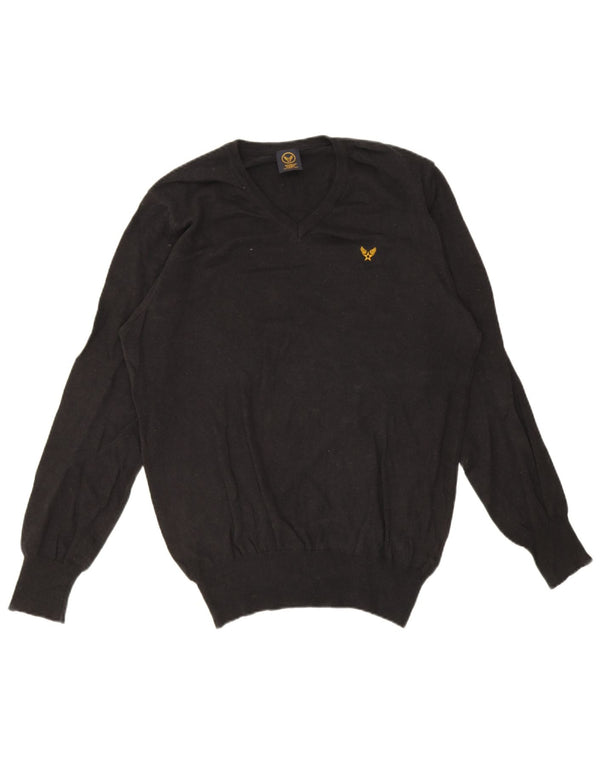 Avirex muški džemper s V-izrezom XL crni pamuk