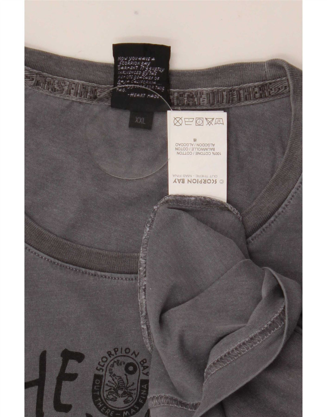 Muška majica dugih rukava Scorpion Bay Graphic 2XL, sivi pamuk