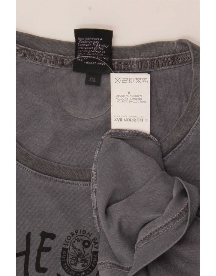 Muška majica dugih rukava Scorpion Bay Graphic 2XL, sivi pamuk