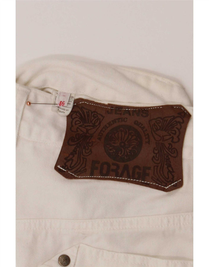 Vintage ženske sužene traperice IT 46 Large W30 L32 Bijele