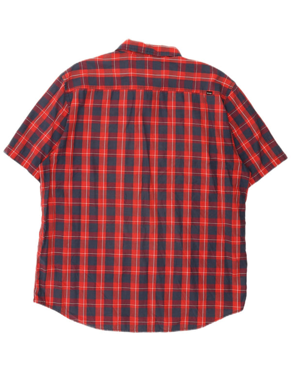 Hurley muška majica kratkih rukava s grafičkim motivima 2XL pamuk u crvenom karu