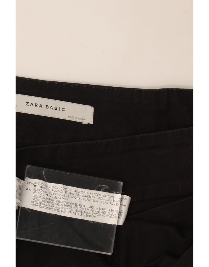 ZARA Womens Mini Skirt Medium W30 Black Cotton