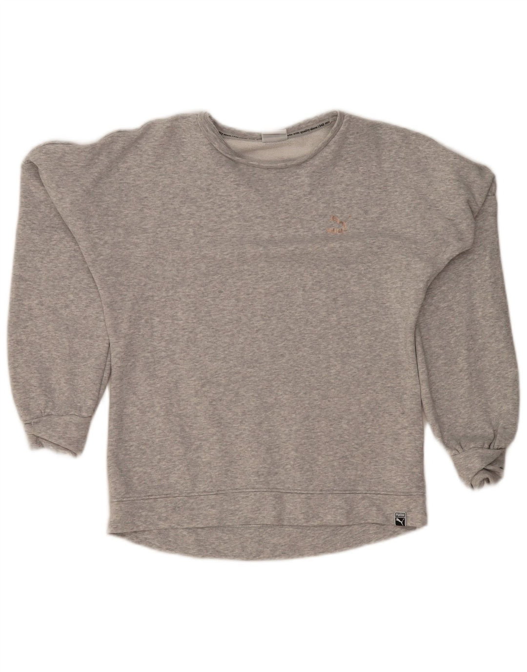 Puma ženski džemper UK 8, mali sivi pamuk