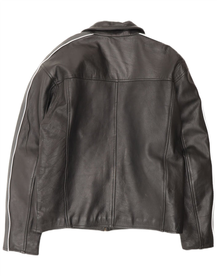 VINTAGE muška kožna jakna UK 42 XL crna koža u boji