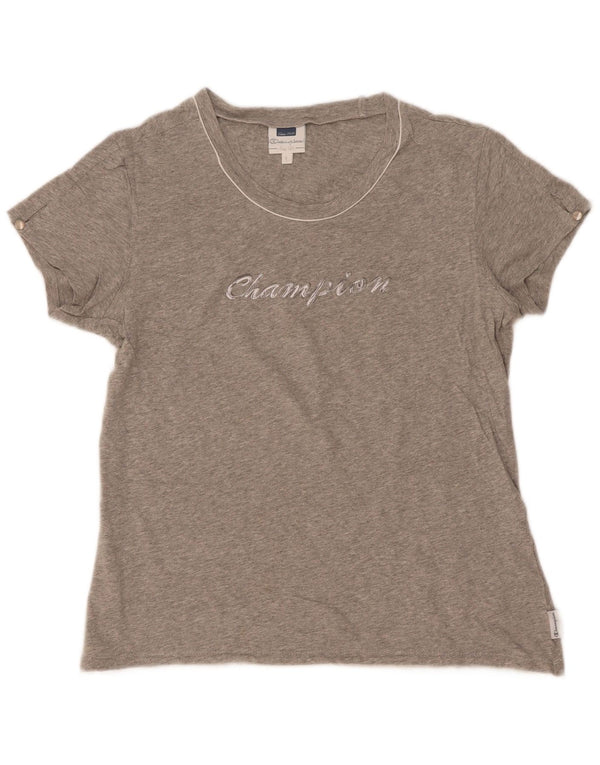 Champion ženska majica kratkih rukava s lakoćom kroja UK 14 Large Grey Flected