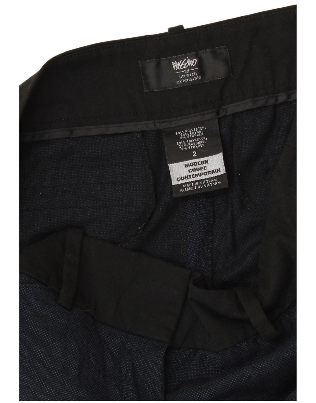 MOSSIMO Ženske ležerne hlače Bootcut US 2 XS W29 L31 tamnoplavi poliester