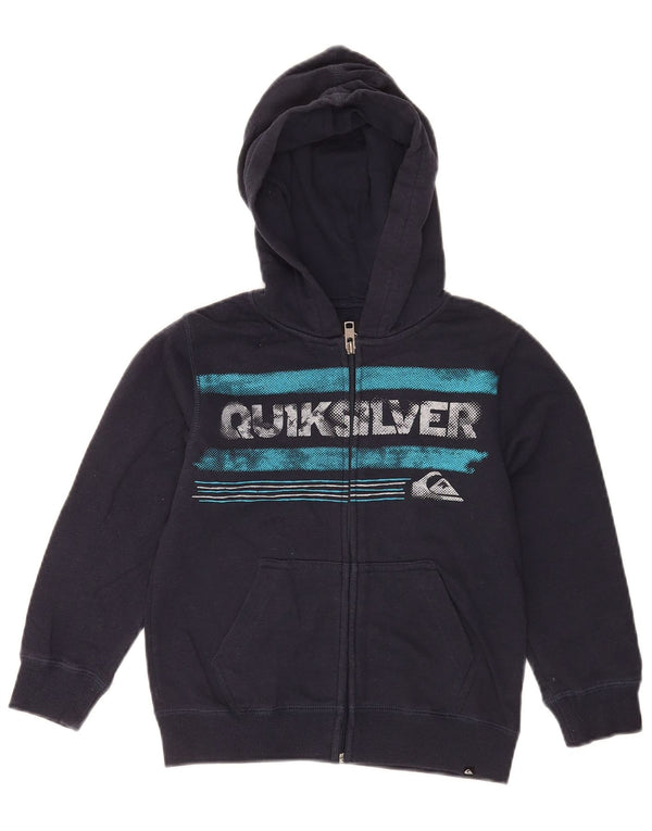 Quiksilver Boys Graphic Zip Hoodie pulover 5-6 godina tamnoplavi pamuk