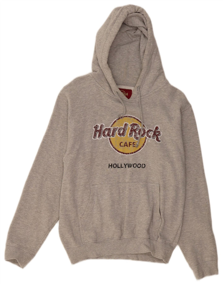 HARD ROCK CAFE Ženska hollywoodska majica s kapuljačom UK 14 srednje sive mrlje